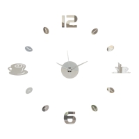 Часы настенные интерьерные для кухни, 3d "Время кофе", наклейка, большие, d-50 см Часы настенные интерьерные для кухни, 3d "Время кофе", наклейка, большие, d-50 см