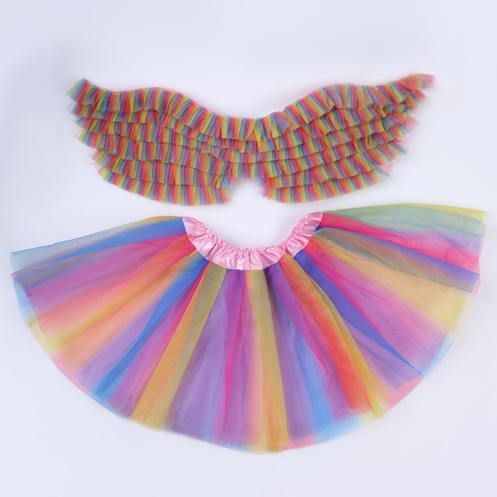 Карнавальный набор &laquo;Красотка&raquo;, 2 предмета в наборе: юбка, крылья, для детей 5-7 лет