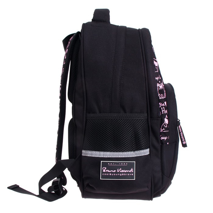 Рюкзак школьный Bruno Visconti, 40 х 30 х 16 см, эргономичная спинка, &laquo;Toon Town. Котик&raquo;