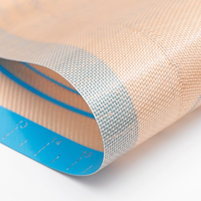 Армированный коврик с разметкой, силикон, 71&times;50,5 см, цвет синий