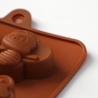 Форма для шоколада Доляна «Насекомые», силикон, 22×11,5×2 см, 8 ячеек, цвет коричневый Форма для шоколада Доляна «Насекомые», силикон, 22×11,5×2 см, 8 ячеек, цвет коричневый