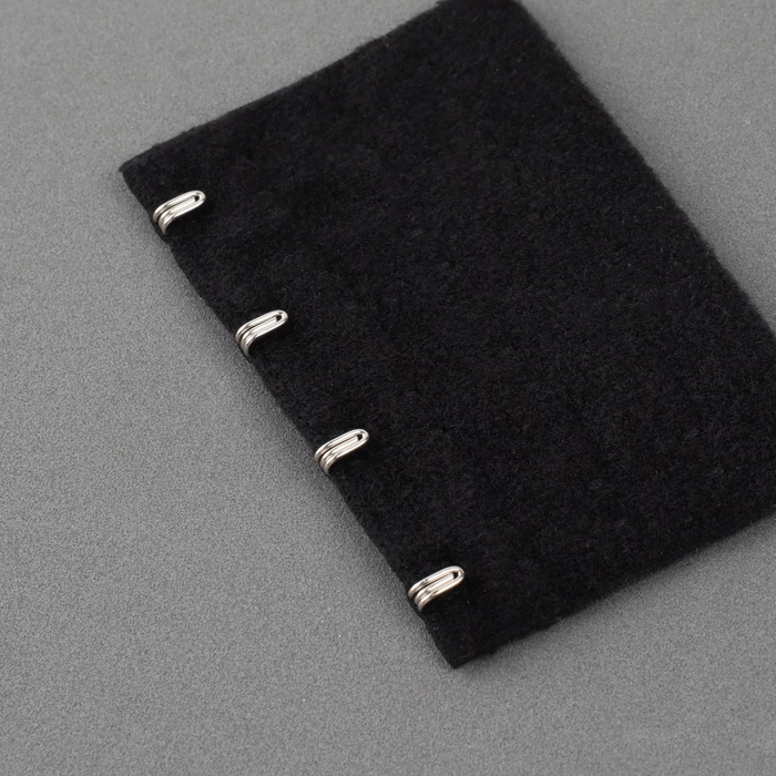 Застёжка-удлинитель для бюстгальтера, 3 ряда 4 крючка, 5 &times; 7,5 см, 3 шт, цвет белый/бежевый/чёрный