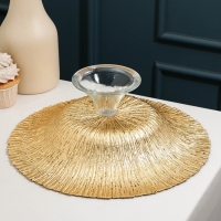 Блюдо сервировочное на ножке &laquo;Лунное сияние&raquo;, d=30 см, цвет золотой