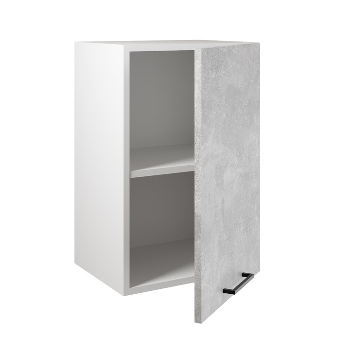 Шкаф навесной 400 Симпл, 400х300х600, Ателье светлое/Белый