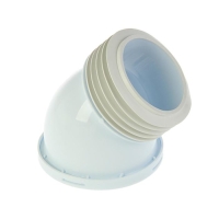 Труба фановая для унитаза "АНИ Пласт" W4228, 110 мм х 45&deg;, короткая