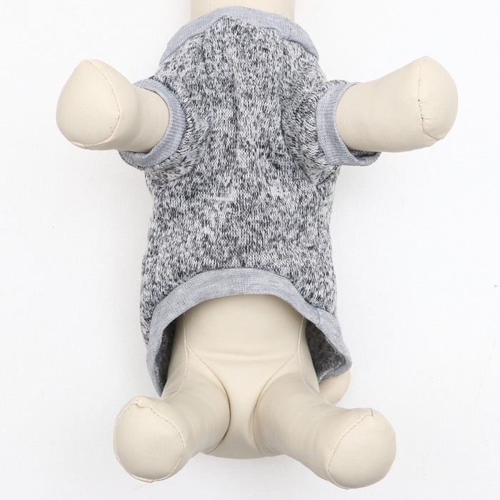 Свитер меланжевый, размер M (ДС 23 ОШ 28, ОГ 37 см), серый Свитер меланжевый, размер M (ДС 23 ОШ 28, ОГ 37 см), серый