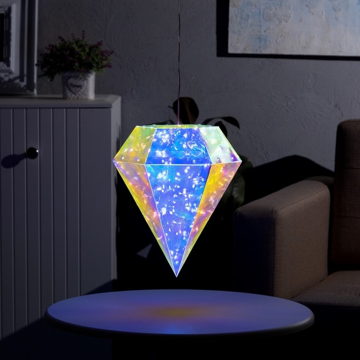 Светодиодная фигура «Бриллиант» 25 × 30 × 25 см, пластик, 220 В, свечение белое Светодиодная фигура «Бриллиант» 25 × 30 × 25 см, пластик, 220 В, свечение белое