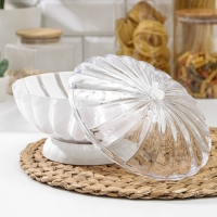 Ваза для хлеба и фруктов &laquo;Грация&raquo;, 1,5 л, h=14,5 см, d=21 см, цвет белый