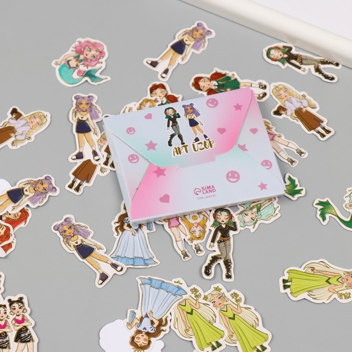 Наклейки для творчества Наклейки для творчества "Малышки" тиснение серебро набор 48 шт 9х7х0,8 см