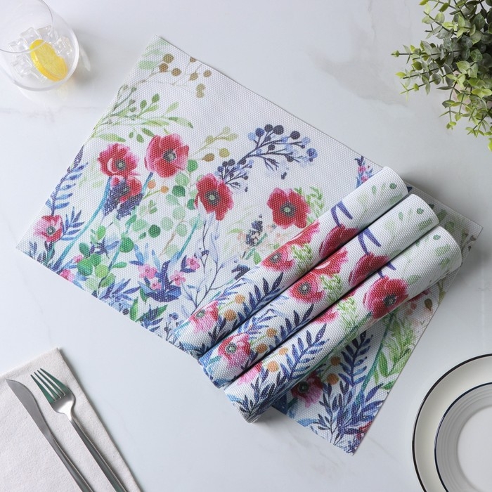 Салфетки сервировочные на стол Доляна &laquo;Мия&raquo;, 4 шт, 30&times;45 см