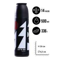 Термос с карабином Let's go, 500 мл, сохраняет тепло 14 ч Термос с карабином Let's go, 500 мл, сохраняет тепло 14 ч