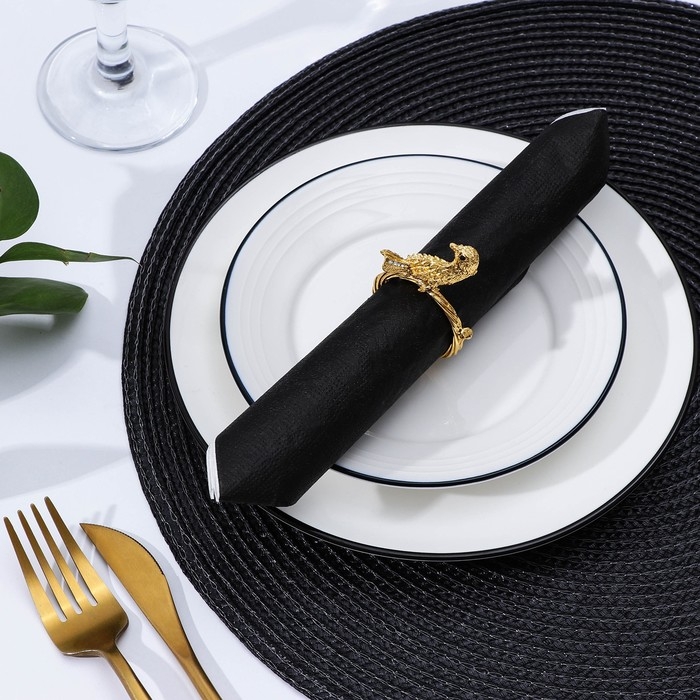 Кольцо для салфетки Nature Птица, 6&times;4,5&times;1,5 см, цвет золотой