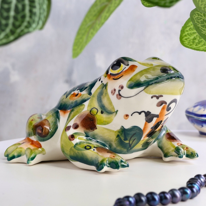 Сувенир &laquo;Лягушка Соня&raquo;, гжель, цветная