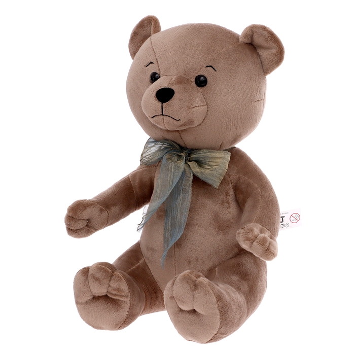 Мягкая игрушка &laquo;Медведь Эдди с бантом&raquo;, цвет бежево-серый, 30 см