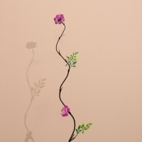 Интерьерный декор из бамбука, цветы пластик 200 см фиолетовый Интерьерный декор из бамбука, цветы пластик 200 см фиолетовый