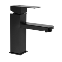 Смеситель для раковины ZEIN Z2393, картридж 40 мм, короткий излив, нержа сталь, черный 74468 Смеситель для раковины ZEIN Z2393, картридж 40 мм, короткий излив, нержа сталь, черный 74468