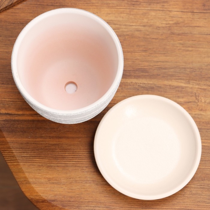 Горшок цветочный "Букле" серый крокус №1, 0,7 л