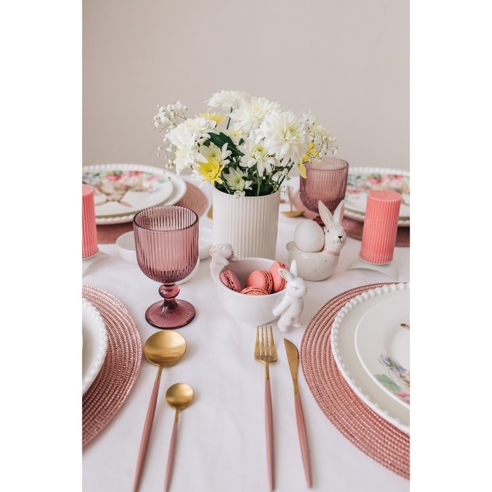 Бокал для вина стеклянный Magistro &laquo;Грани&raquo;, 250 мл, 8&times;14,5 см, цвет сиреневый