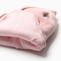 Шапка-шлем для девочки, цвет пудра, размер 46-50 Шапка-шлем для девочки, цвет пудра, размер 46-50