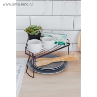 Полка универсальная угловая Доляна, 31&times;24,5&times;16 см, цвет коричневый