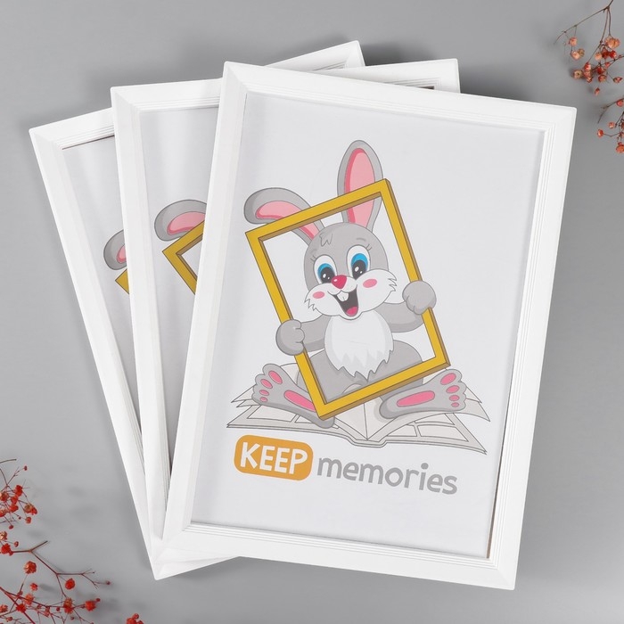 Набор фоторамок пластик L-5 21х30 см ( 3 шт.), белый Набор фоторамок пластик L-5 21х30 см ( 3 шт.), белый