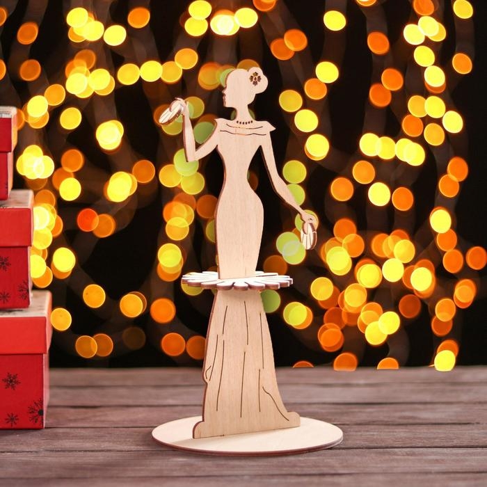 Салфетница деревянная &laquo;Статная&raquo;, с держателем для чая, 25&times;13&times;13 см