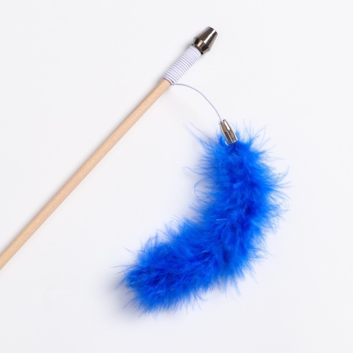 Дразнилка - удочка "Хвост" на деревянной палочке, микс цветов