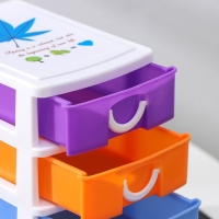 Мини - комод для мелочей 4 секции «Радуга», 13×9×14,5 см, цвет МИКС Мини - комод для мелочей 4 секции «Радуга», 13×9×14,5 см, цвет МИКС