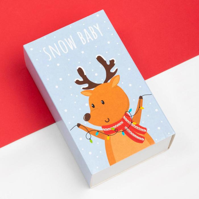 Набор новогодних детских носков Крошка Я &laquo;Оленёнок&raquo;, 4 пары, 8-10 см