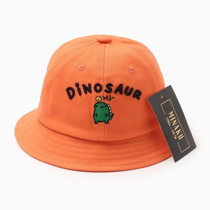 Панама для мальчика MINAKU Панама для мальчика MINAKU "Dinosaur", цв. оранжевый, р-р 48