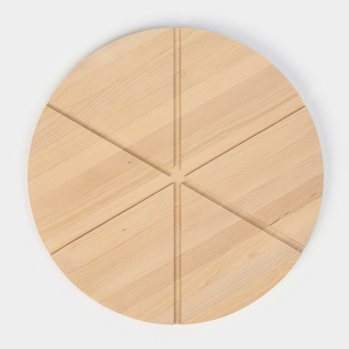 Доска для пиццы Adelica &laquo;Итальяно&raquo;, 6 кусков, d=32 см, толщина 1,8 см, берёза