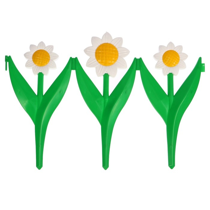 Ограждение декоративное, 32.5 × 225 см, 5 секций, пластик, белый цветок «Ромашка» Ограждение декоративное, 32.5 × 225 см, 5 секций, пластик, белый цветок «Ромашка»