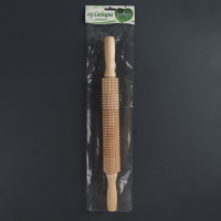 Массажёр &laquo;Скалка&raquo; для спины, d = 4 &times; 42 см, деревянный, с шипами