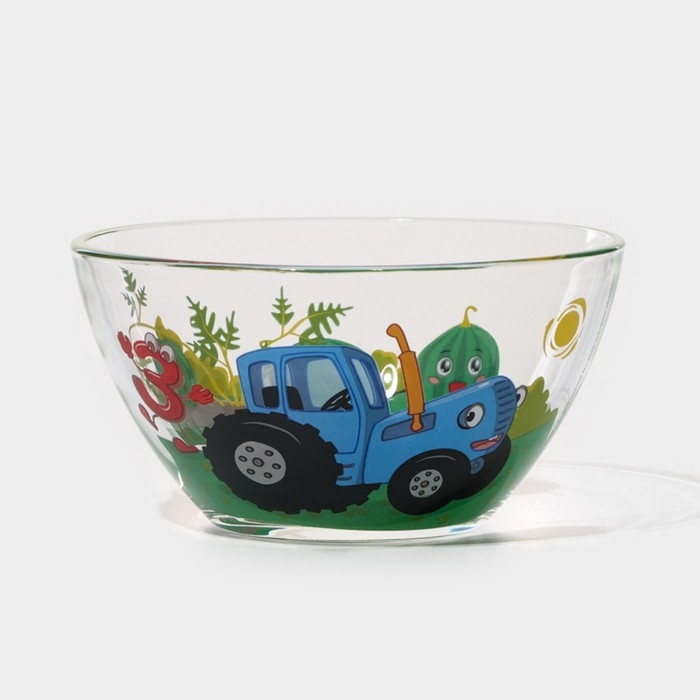 Салатник «Синий трактор. Цифры», 500 мл, d=13 см, h=6,7 см, стекло Салатник «Синий трактор. Цифры», 500 мл, d=13 см, h=6,7 см, стекло