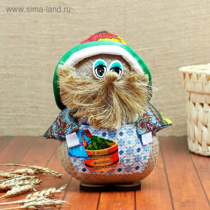 Оберег &laquo;Домовой Нафаня Банщик&raquo;, 15 см, микс