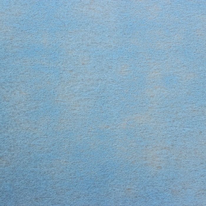 Фетр для упаковок и поделок, однотонный, голубой, двусторонний, рулон 1шт., 50 см x 15 м