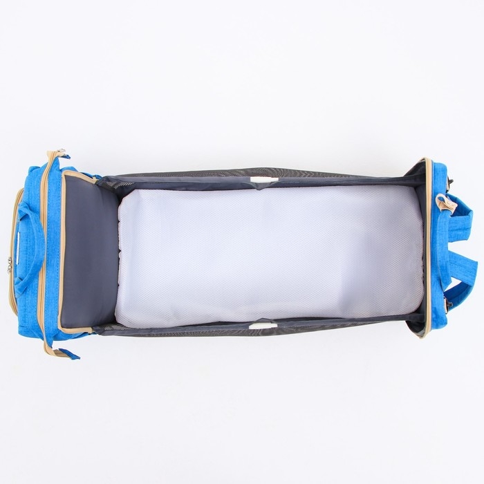 Сумка рюкзак для мамы и малыша с пеленальным ковриком, цвет голубой Сумка рюкзак для мамы и малыша с пеленальным ковриком, цвет голубой