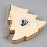 Ёлочная игрушка &laquo;Ёлочка с Дедом Морозом&raquo;, от батареек, свечение тёплое белое