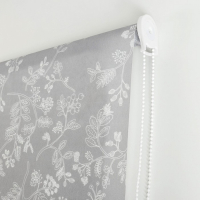 Штора рулонная &laquo;Цветенье&raquo;, 90&times;200 см (с учётом креплений 3,5 см), цвет серый