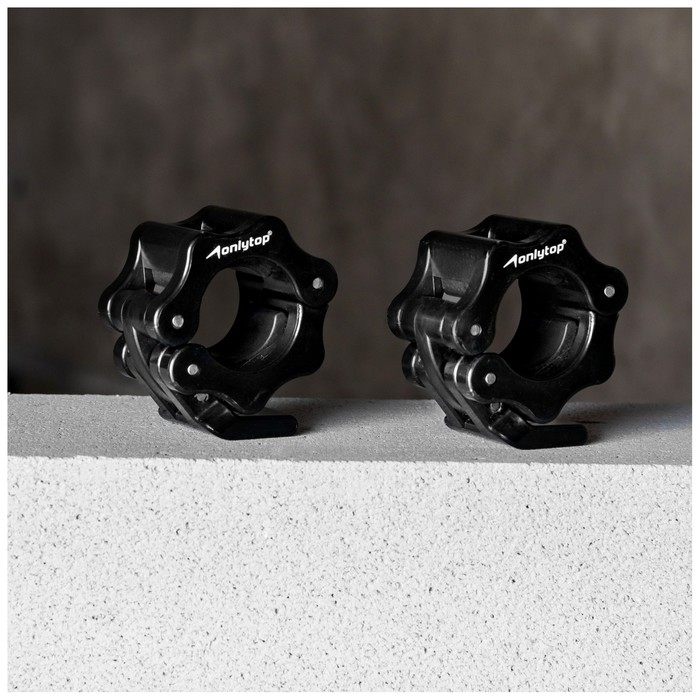 Замок для грифа ONLYTOP, d=25 мм, пара Замок для грифа ONLYTOP, d=25 мм, пара