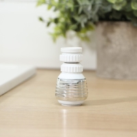 Поворотная насадка на кран Доляна, d=1,5 см, с изменяемым углом наклона и изменяемой интенсивностью струи, с сеткой Поворотная насадка на кран Доляна, d=1,5 см, с изменяемым углом наклона и изменяемой интенсивностью струи, с сеткой