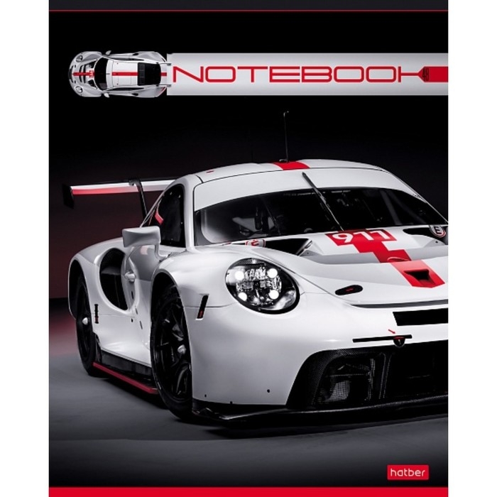 Тетрадь 48 листов в линейку Тетрадь 48 листов в линейку "Спортивные авто", обложка мелованный картон, скруглённые углы, блок офсет 65г/м2, МИКС