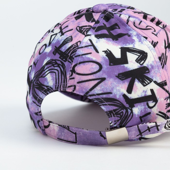 Кепка MINAKU с надписями, цвет сиреневый, р-р 58 Кепка MINAKU с надписями, цвет сиреневый, р-р 58