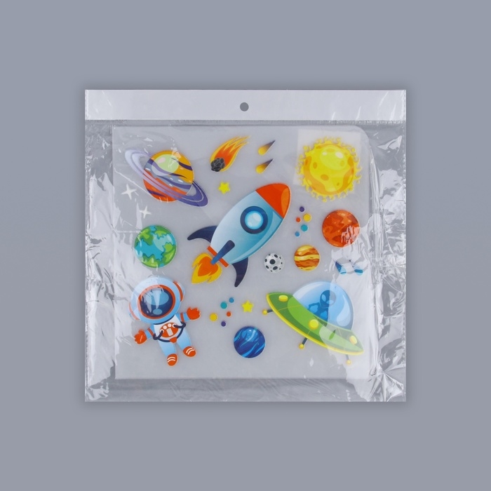 Термотрансфер &laquo;Космос&raquo;, 19,5 &times; 18,4 см, 11 дизайнов, цена за 1 лист