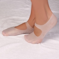 Носочки для педикюра, силиконовые, с лямкой, 18 &times; 9 см, размер L, цвет белый