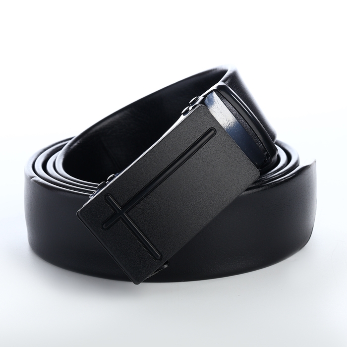 Ремень мужской, Великан, ширина 4 см, пряжка автомат, цвет чёрный Ремень мужской, Великан, ширина 4 см, пряжка автомат, цвет чёрный