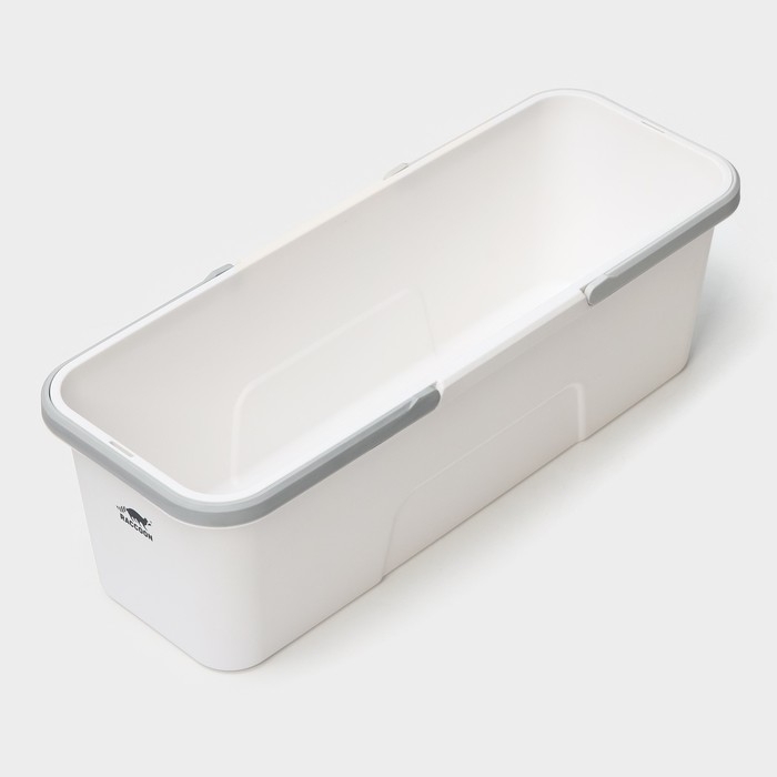 Ведро для уборки Raccoon, 20 л, 59,5&times;22&times;19 см, дно 55&times;17 см, цвет белый