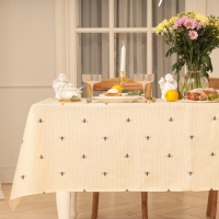 Скатерть Доляна "Пчёлки" 146х220см, рогожка 164 г/м2, 100% хл