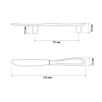 Ручка-скоба "Нож" CAPPIO RSC002, м/о 76 мм, цвет черный Ручка-скоба "Нож" CAPPIO RSC002, м/о 76 мм, цвет черный