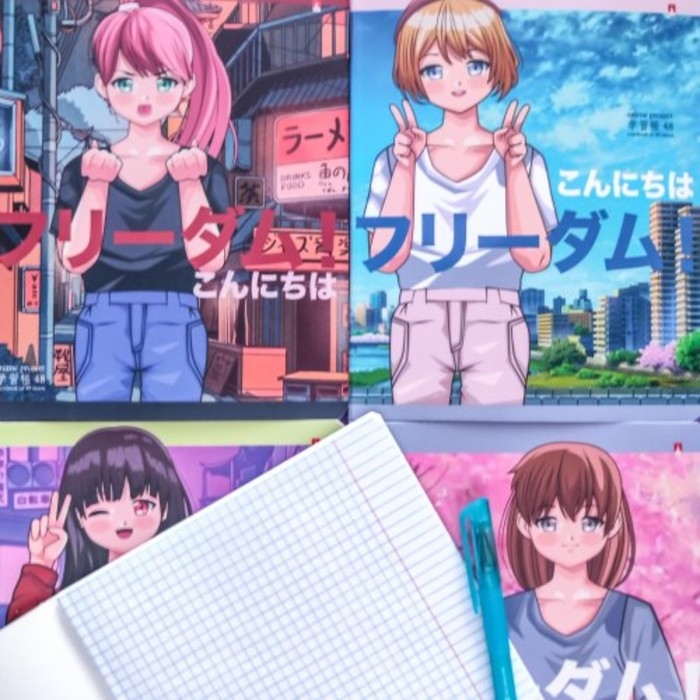 Тетрадь 48 листов в клетку ANIME. FREEDOM, обложка мелованный картон, матовая ламинация, МИКС Тетрадь 48 листов в клетку ANIME. FREEDOM, обложка мелованный картон, матовая ламинация, МИКС